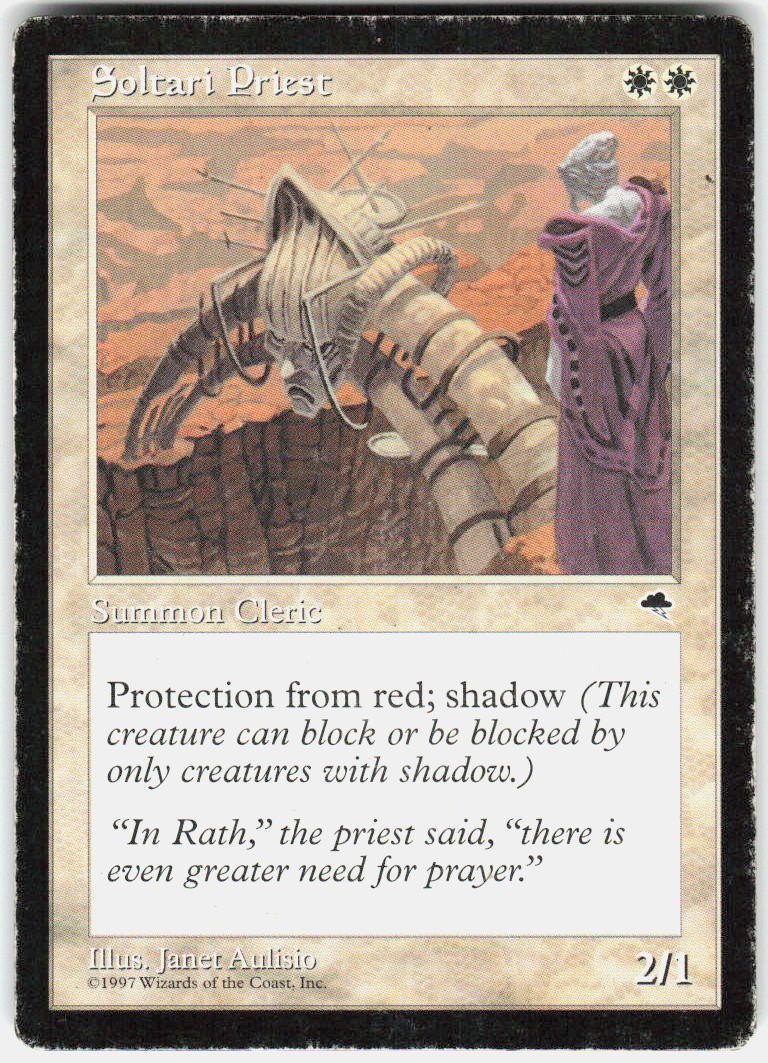 Soltari Priest 46 Uncommon Tempest Magic: The Gathering Heavily Played