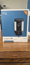Ring Spotlight Cam Pro Plug-In Advanced Outdoor Camera, Black