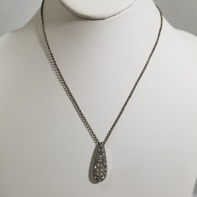 Chico's silvertone rhinestone 17'' with a 4 1/2'' ex. 1.1698