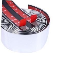 4" 100mm Automotive Chrome Trim Molding Heavy Duty Car Side 15FT Chrome Silver