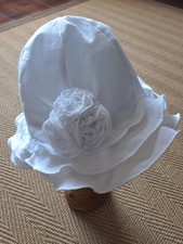 Sarah Louise Baby Sun Hat White Age 6 to 12 months