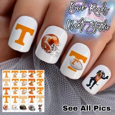TN Vols Tennessee Waterslide Nail Decals Set Of 50 Instructions & Bonus