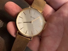 Orologio Cluse La Bohme Donna Quarzo Oro Acciaio Inox Nuovo Batt Adatto a 8 pollici