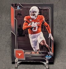 Anthony Hill Jr. 1st Rookie 2025 Bowman Chrome U University Card #84 Texas. rookie card picture