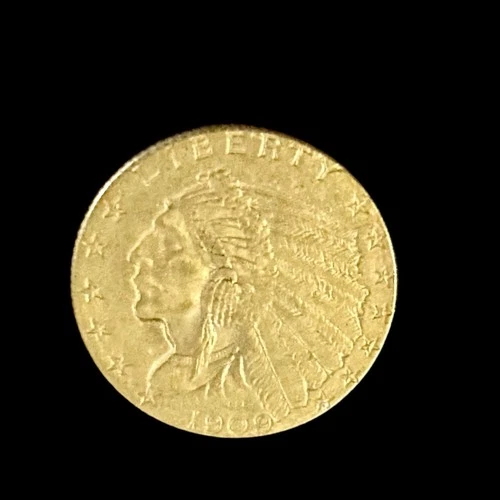 1909 indian head 2.50 gold coin Perfection!