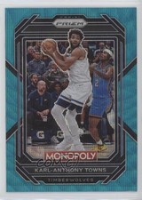2022-23 Panini Prizm Monopoly Teal Wave Prizm Karl-Anthony Towns #52 1pk2