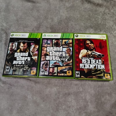 GTA 4 & Episodes From Liberty City CIB With Poster GTA 5 and RDR Xbox 360