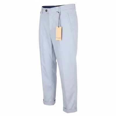 SCOTCH & SODA Blake Herren Hose W32/L32 hellblau Plissee Regular Slim Fit Chino