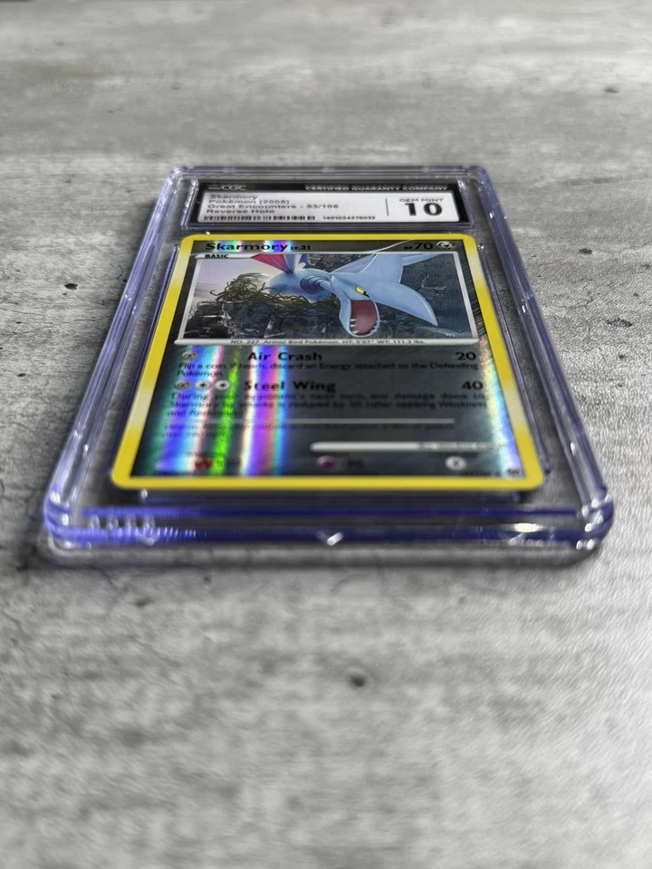 Pokemon Card Skarmory Rev Holo CGC 10 Gem Mint, Great Encounters 53/106 2008 (1) - Image 3 of 4