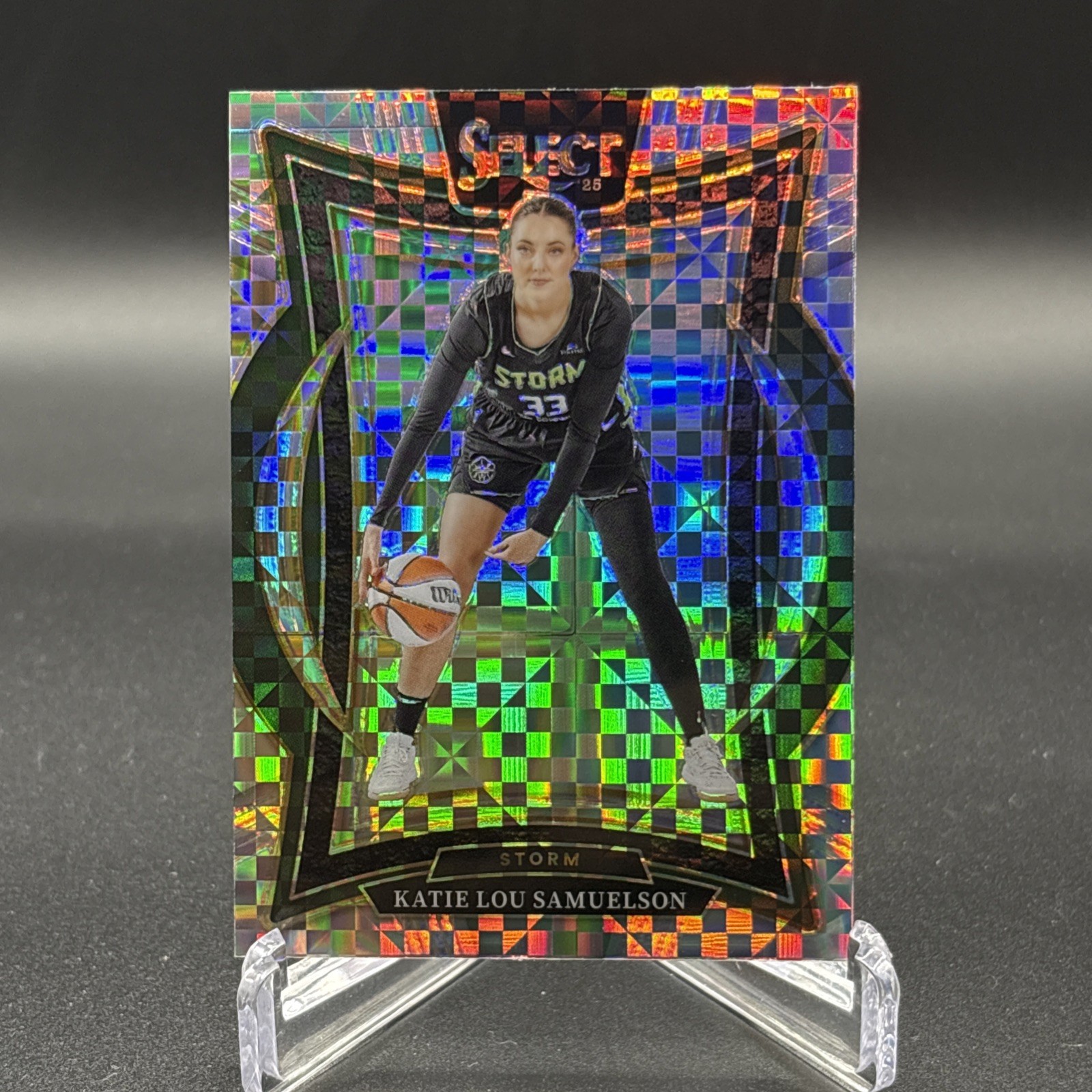 Katie Lou Samuelson #53 2025 Select Checkerboard Concourse Prizm