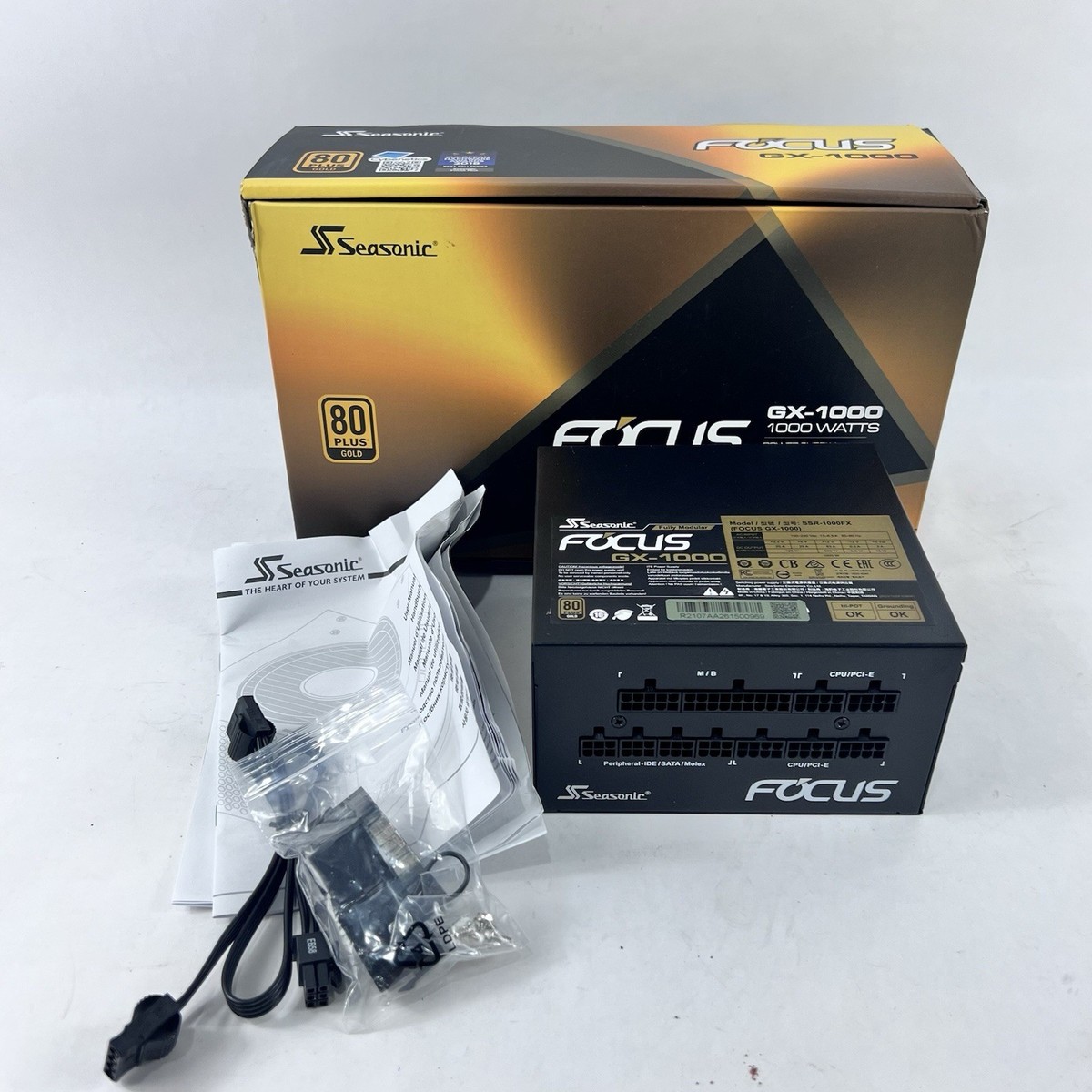 Seasonic Focus GX-1000 ATX 3.0 1000W Power Supply Unit Fully