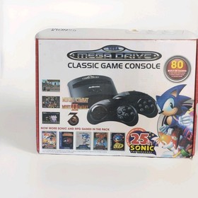 Boxed Sega Megadrive Console Mini Classic 80 Games 2 Wireless Controllers VGC