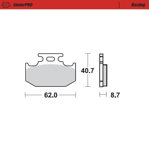 Moto-Master Hintere Pro Racing Sinter BremsbeläGe FüR Kawasaki KDX 250 1991-1994-image