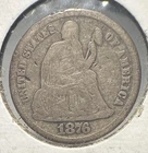 1876-CC Liberty Seated Dime - VG Details Carson City Silver Coin!