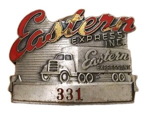 Rare Antique Eastern Express Inc Trucking Trucker's Cap Hat Badge Pin