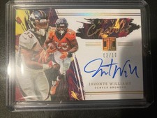 2022 Impeccable Javonte Williams #CC-JWI Canvas Creations Autograph 3/10 Broncos