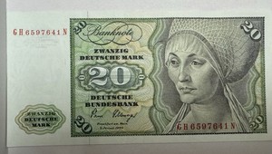 GERMANY / DEUTSCHLAND 20 D-MARK SCHEIN Ohne Copyright