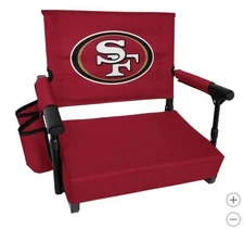 San Francisco 49ers Stadium Seat NFL Premium Foldable Pocket Red White Gold