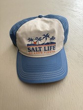 Salt Life Trucker Hat Light Blue Adjustable Snapback Cap Mesh NWT Orlando FL