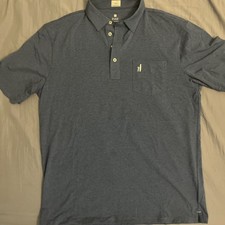 Johnnie - O The Original 4-Button Polo Heathered Blue Golf Shirt.