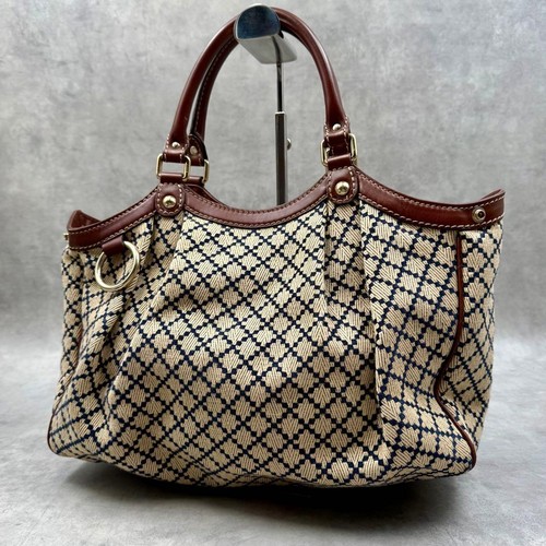 Gucci Sukey Diamante Handbag Tote Brown