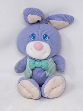 Fisher Price Cozies Bunny Purple Plush Thermal Waffle Vest Bow Tie RARE 1997 VTG