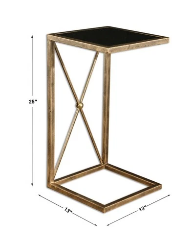 Zafina - 25 inch Side Table - 13 inches wide by 13 inches deep Accent Furniture - Picture 5 of 6