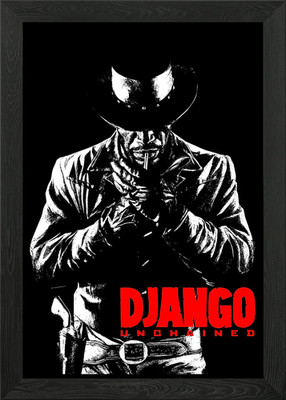 DJANGO UNCHAINED COWBOY Framed Wall Art Poster Canvas Print Picture