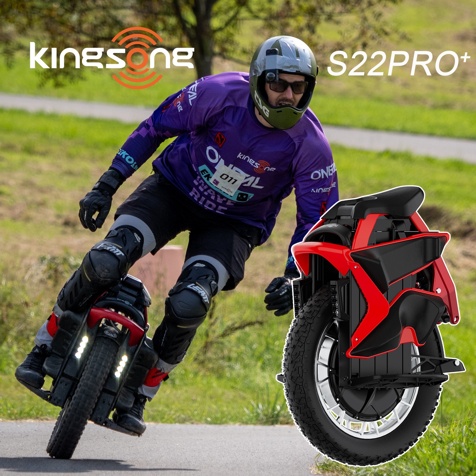 KINGSONG S22 PRO+ 20" Electric Unicycle 130mm Suspension Off
