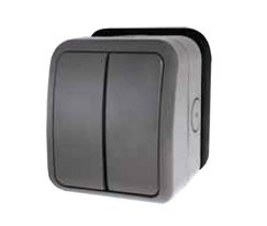 (W1.2) OA412AGU - Click 2 Gang 2-way Weatherproof Switch