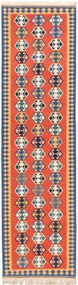 Kelim Kashkouli Teppich 82x300 cm handgewebt Wolle Persien Unikat Neu