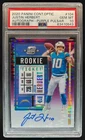 2020 Contenders Optic Justin Herbert Purple Pulsar Rookie Ticket Auto /21 PSA 10