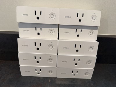 Lot of 10 BELKIN WEMO Mini Smart Outlet Plug Wi-Fi Enabled White F7C063