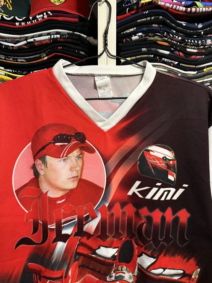 Vintage Kimi Raikkonen Scuderia Ferrari Formula 1 One Racing Jersey T-Shirt XL - Image 4 of 4