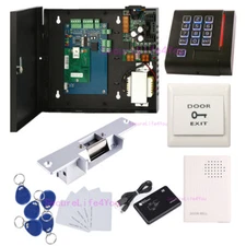 IP Door Access Control for 1 Door Strike NO Lock Power Box Keypad Reader Doorbel