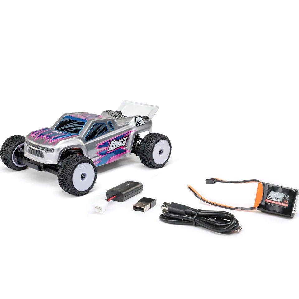 Caminhão Losi Micro-T 1/28 2WD prata RTR LOS-1392T2 - Imagem 2 de 4