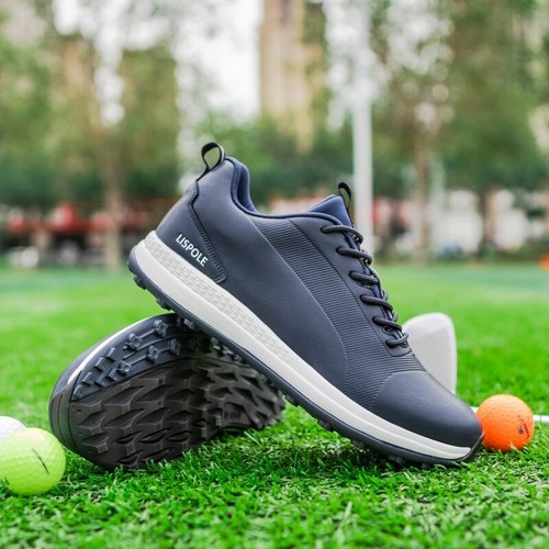 Golfschuhe Herren Spikeless Wasserdicht Golfschuhe Atmungsaktiv Rutschfest Sneaker  - Bild 12 von 24