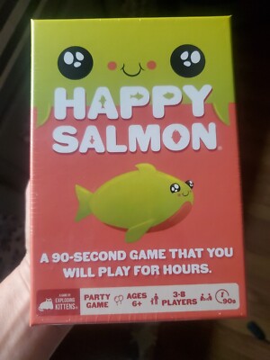 Happy Salmon Family Party Card Game  Ages 6+ by Exploding Kittens E12D