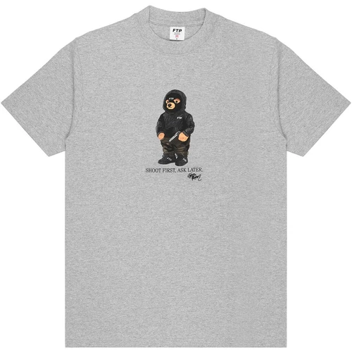 FTP Hooded Bear Tee Size XL Heather Grey T-Shirt - 100% Authentic - New