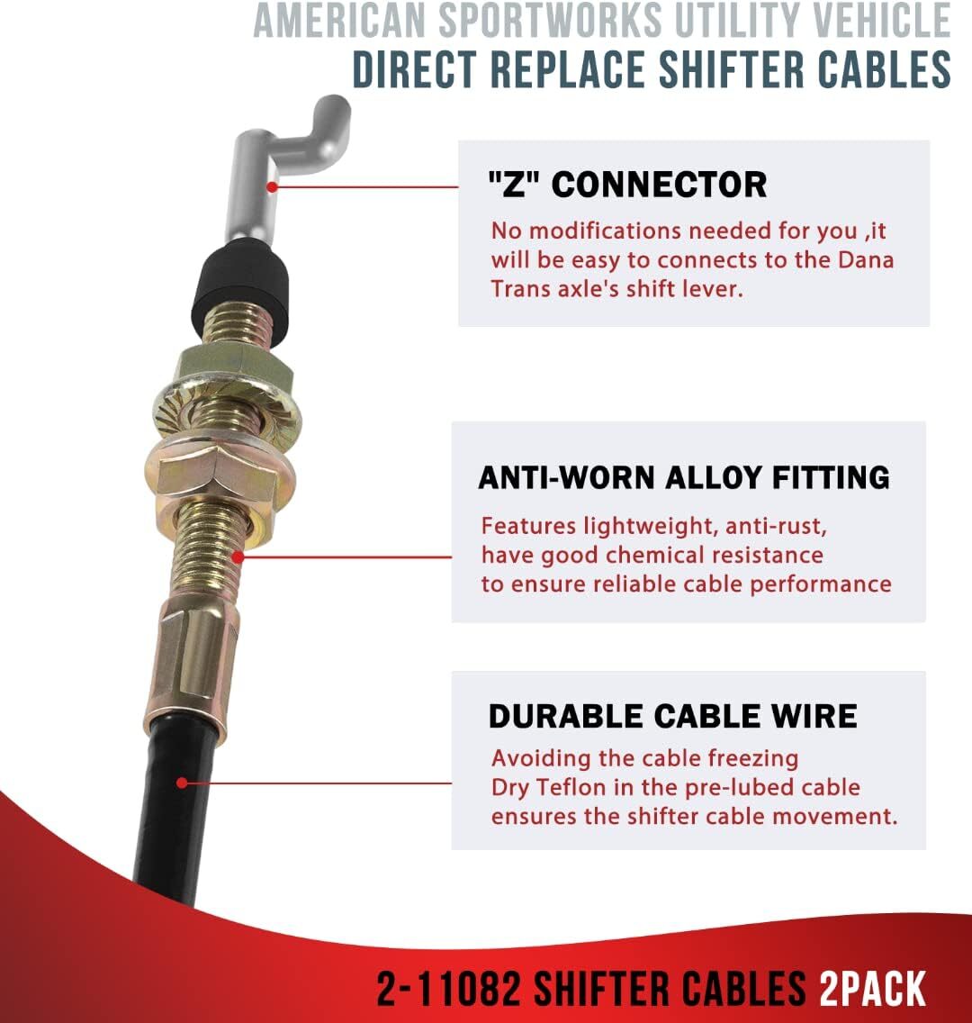 2-11082 Shifter Cables for Chuck wagon Trail wagon American Land Master LM650