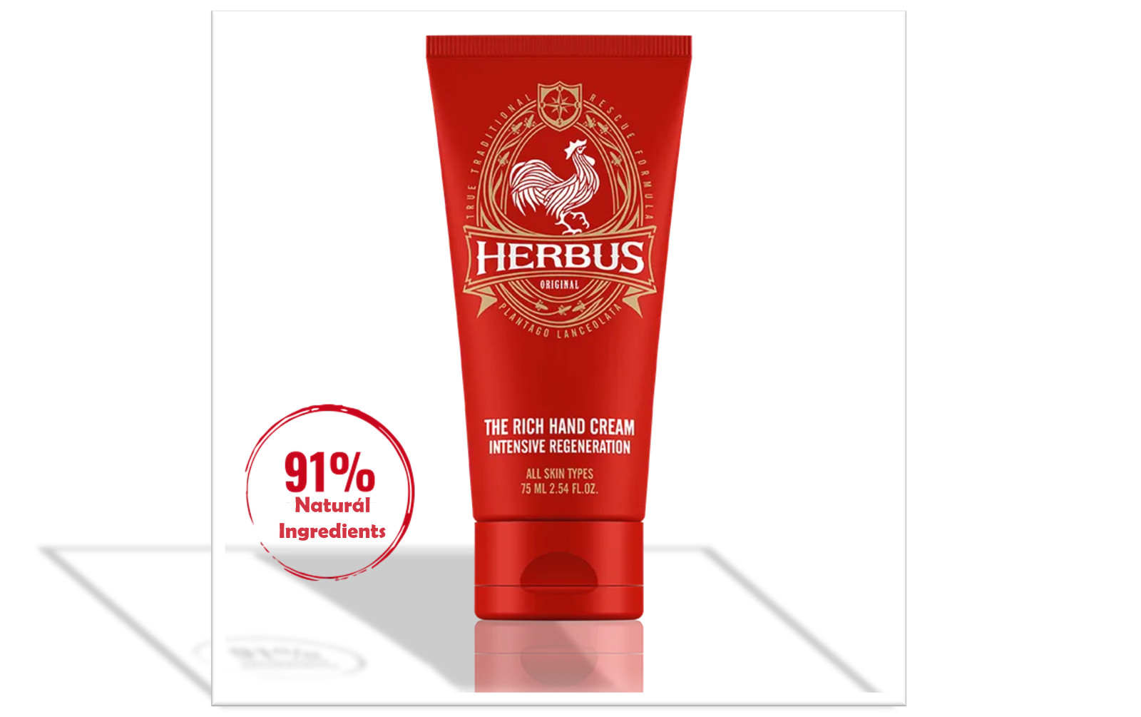 HERBUS The Rich Hand Cream 75ML Plantago lanceolata SHEA BUTTER LANOLIN