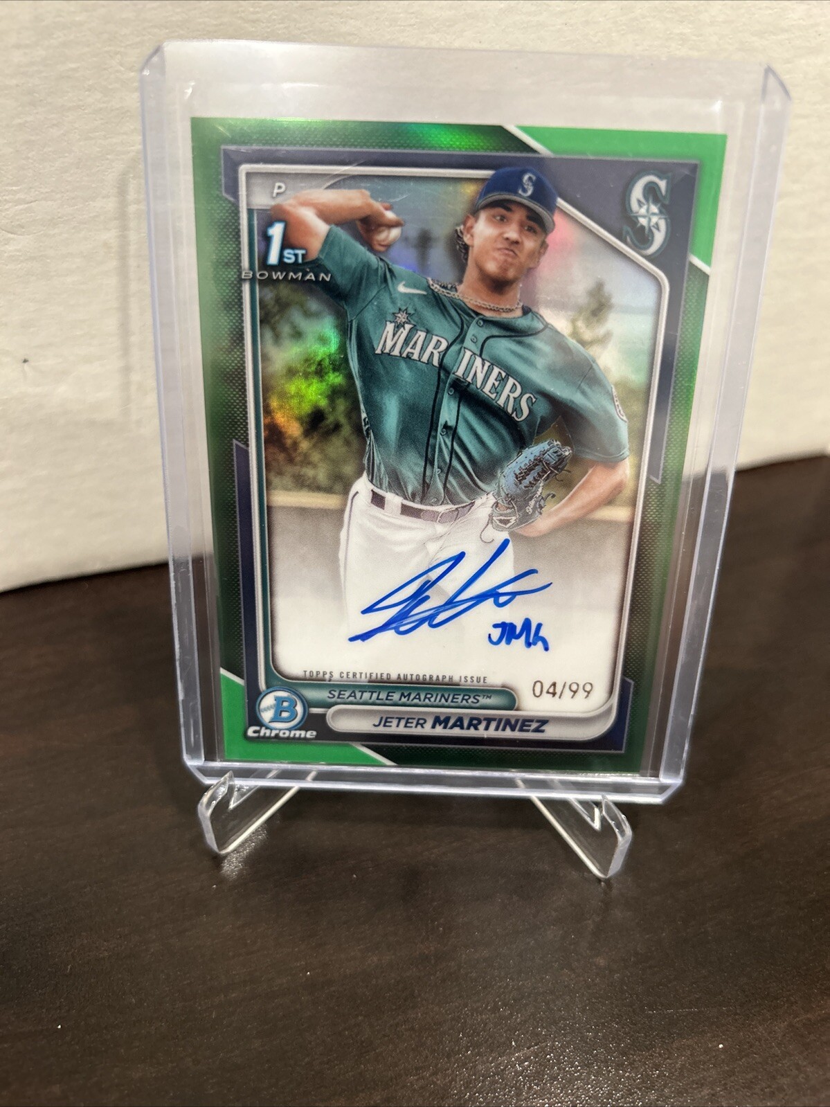 2024 Bowman Chrome Jeter Martinez Prospect Auto Green Refractor 1st #04/99