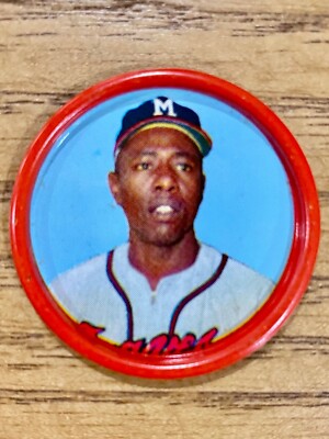 HANK AARON 1963 SALADA JUNKET COIN #24...Near Perfect!