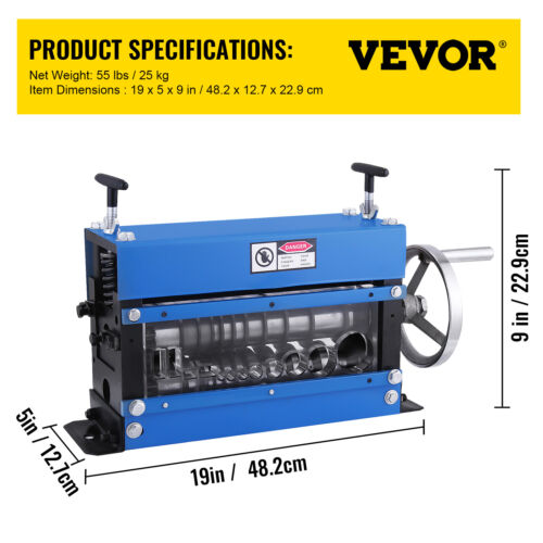 VEVOR Machine à Dénuder Manuelle Dénudeuse Fils Câbles de Cuivre 1-40mm 10 Lames - Foto 7 di 12