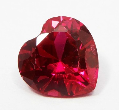Natural Enhanced Loose Gem 7 mm Heart Cut Super Clean Mogok Ruby 5 Pieces