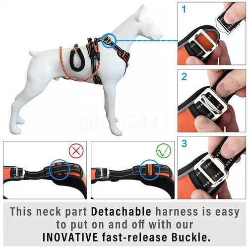 HOT No Pull Dog Pet Harness Adjustable Control Vest Dogs Reflective No Choke ๐ถ - Picture 9 of 27