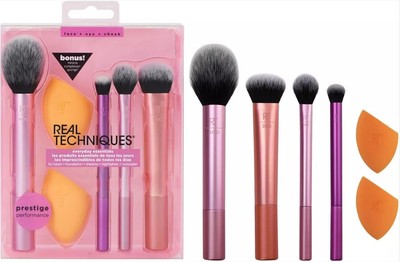 Real Techniques Makeupbürsten-Set Alltagsgrundlagen Foundation Schwamm-Puff Set