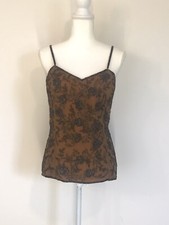 New Mannat Creations Bronze Silk Beaded Strapless Top Size 2X