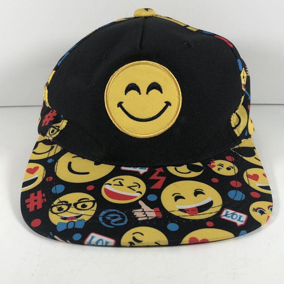 Smiley Face Emojis Adult Snapback Cap Hat Amscan Adjustable  display picture 1