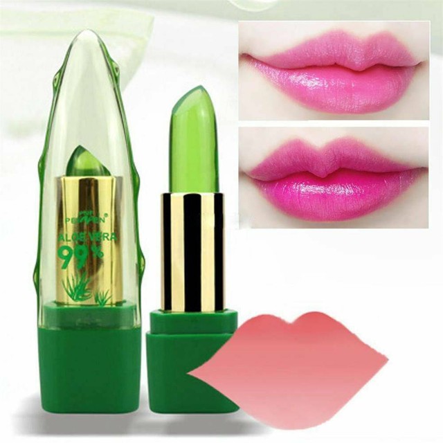 Novelty Aloe Vera Tinted Lipstick Lip Balm Moisturizing Long Lasting